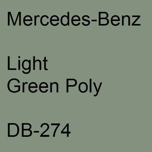 Mercedes-Benz, Light Green Poly, DB-274.